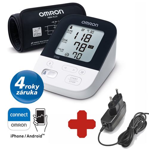 Tlakoměr Omron M4 Intelli IT ,tlakoměr +adaptér NAVÍC!, 4 záruka